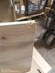 PROMOCJA Nástěnny stolik TV ENTSIAN 150x40cm, dąb artisan II. jakość