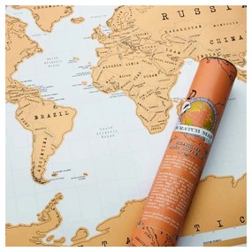 Mapa do zdrapywania 88x52 cm World Scratch Map – Ambiance