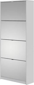 Biała szafka na obuwie z lustrem Roma 4D