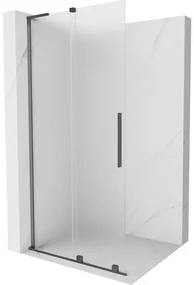 Mexen Velar L ścianka prysznicowa rozsuwana Walk-in 90 x 200 cm, szron 8 mm, gun gray szczotkowany - 871-090-003-33-66