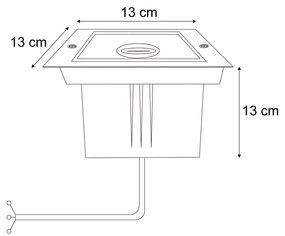 Zewnetrzna Nowoczesny reflektor gruntowy szaro-beżowy GU10 50mm obrotowy i przechylny IP65 - Oneon Nowoczesny Oswietlenie zewnetrzne