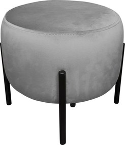 Pufa OLA loft ławka podnóżek metal : Kolor Stelaża - Czarny , Kolor tkaniny - VELVET - MG17, Typ tkaniny - Velvet