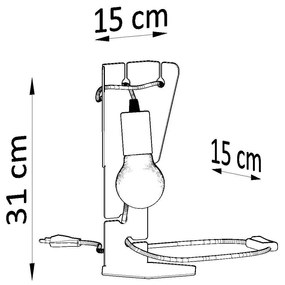 Lampa biurkowa ARBY biała SOLLUX  LIGHTING