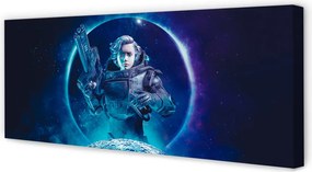 Obraz canvas na ścianę Kobieta na Księżycu