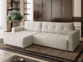 Narożnik w kształcie L VIENNA, tkanina Lambi, Ecru, Lewy