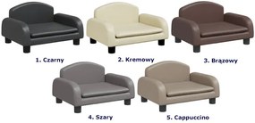 Dziecięca sofa z ekoskóry cappuccino - Velira 3X