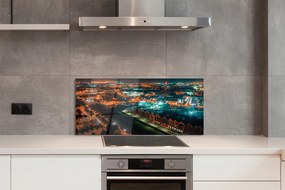Panel szklany do Kuchni Nocna Panorama nad Motławą