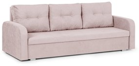 Kanapa sofa 3 os z funkcją spania BERLIN Różowy