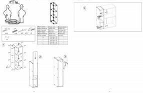 Kuchenna szafka modułowa wisząca otwarta BELLA G-15/72 dąb craft