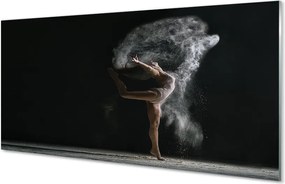 Panel szklany do Kuchni Kobieta w Oparach Dymu