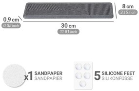 Szara podkładka do naczyń okrzemkowa (z diatomitu) 30x8 cm Damon – Wenko