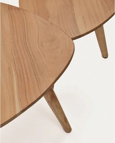 Stoliki zestaw z litego drewna akacjowego 2 szt. 60x61 cm Duvani – Kave Home