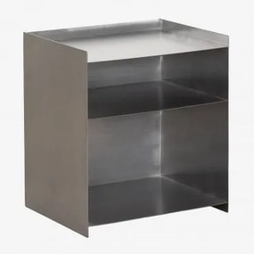 Nocna Szafka Prostokątna 45x35 Cm Ze Stali Nierdzewnej Nolvia Acero - Sklum