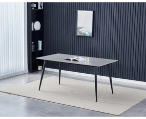 Stół do jadalni 160 x 90 cm, szary marmur
