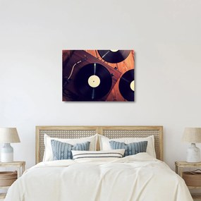 Obraz na szkle płyt gramofonowych (70x50 cm)