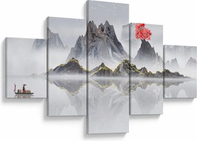 Obraz - Góry we mgle (125x70 cm)