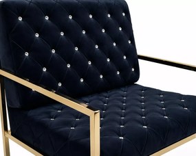 Pikowany fotel Europa na metalowej podstawie