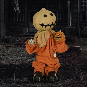 HOMCOM Wiatrak Dekoracja Halloween, poruszająca się, wydająca dźwięki, zasilana bateriami