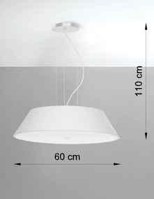 Biały minimalistyczny żyrandol regulowany - EX701-Aksel