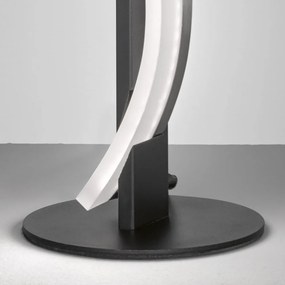 Czarna metalowa lampa stołowa LED ze ściemniaczem (wysokość 40,5 cm) Bridge – Fischer &amp; Honsel