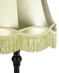 Klasyczna lampa podłogowa czarna klosz Granny zielony 45cm - Classico klasyczny/Antyczny Oswietlenie wewnetrzne