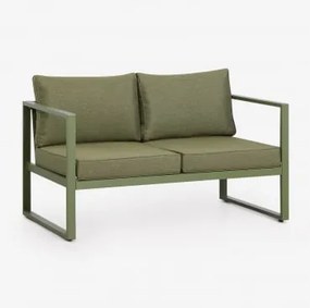 Sofa Ogrodowy 2-osobowy Z Aluminium Lipov Intensywny Verde Olive - Sklum
