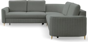 Narożnik LAREN nowoczesna sofa z funkcją spania pojemnik na pościel lewa strona CASTEL 93 251x251x85 cm