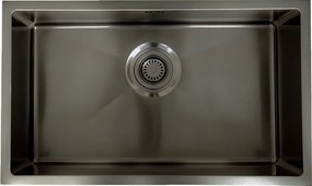 Luisa zlewozmywak 1 komora 76x45 ze stali nierdzewnej metalicznej szarości - Essebagno