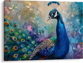 Obraz - Malowanie pawia (70x50 cm)