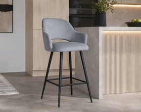 Hoker obrotowy 360° krzesło barowe Milano noga metalowa czarna BL06