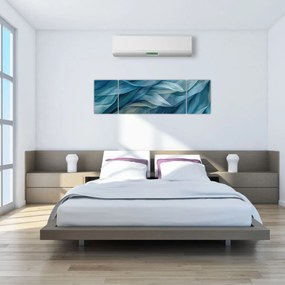 Obraz - Niebieskie i białe fale (170x50 cm)