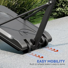 SPORTNOW Kosz do Koszykówki, Regulowany 146-236 cm, Stojak na Kołach, Stal, Plastik, Czarny