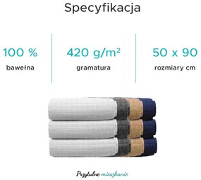 Ręcznik JERRY50 x 90 cm granatowy, 100% bawełna