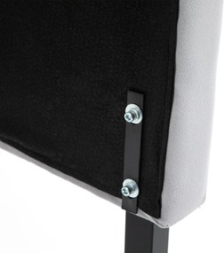 HOMCOM Zagłówek do łóżka tapicerowany kolor szarym topola poliester 185 x 8 x 134 cm