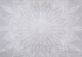 Fototapeta - Mandala na betonowej ścianie (196x136 cm)
