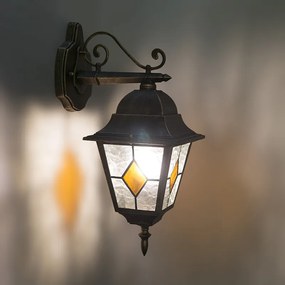 Inteligentna vintage lampa ścienna zewnętrzna brązowa w tym Wifi A60 - Antigua