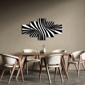 Abstrakcyjny obraz z paskami zebry (125x70 cm)