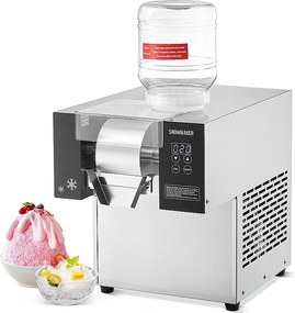 Komercyjna Maszyna do Lodu w Postaci Płatków Śniegu SucceBuy, 170 kg/24 godz. ze Stali Nierdzewnej do Lodów