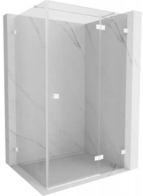 Mexen Lunar T kabina prysznicowa uchylna prawa 130 x 120 cm, transparent, biała - 834T-130-120-20-00-P