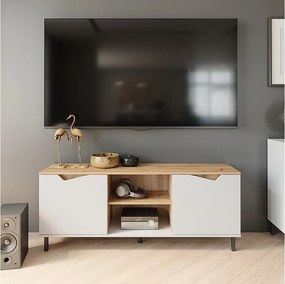 Lowboard biały/artystyczny 150x38x60 marelle