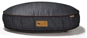 Ciemnoniebieskie legowisko dla psów ø 70 cm Round Bed Denim Medieval Blue / Dark Chocolate S – P.L.A.Y.