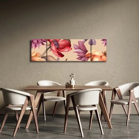 Obraz - Vintage Flowers (170x50 cm)