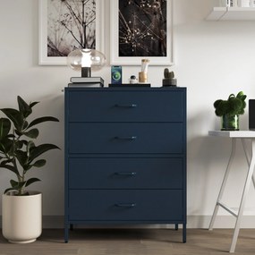 Komoda szafka metalowa granatowa Modern CARLA, 800 x 1015 x 400 mm