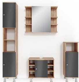 Zestaw mebli łazienkowych dąb 60x32x54 fynn