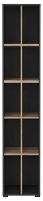 Antracytowo-naturalny regał w dekorze dębu 41x205 cm Sign – Tvilum