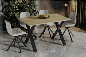 Stół rozkładany X 130(210)x80 dąb natura