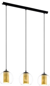 Eglo 79461 - Lampa wisząca na lince BOLSANO 3xE27/28W/230V złota/czarna