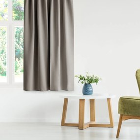 Szarobeżowa zasłona zaciemniająca 140x175 cm Eyelets – Restilo