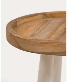 Okrągły stolik z litego drewna tekowego ø 35 cm Glenda – Kave Home