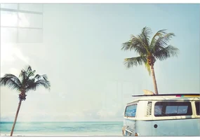 Szklany obraz 70x50 cm Surf Van – Wallity